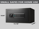 0.6 Cubic Feet Small Safe Box, Fingerprint & Digital Keypad Lock, Steel Security Cabinet for 47790549