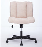 ZUN Armless Desk Chairs with Wheels Office Chair Vanity Chair with Technical Cloth Adjustable Swivel W2725P207687