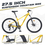 27.5 Inch Wheels 8 Speed Mountain Bike, for Men Women Boys and Girls, Front Suspension, Steel Frame W1019P234035