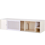 Furniture Style Cat TV Stand With Storage and Removable sliding door N843P254844C