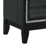 Weathered Black 2-drawer Nightstand B062P181333