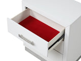 Nightstand Made with Wood in Milky White Color 659436145337