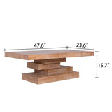 Modern Rustic Wood Coffee Table ,Farmhouse style coffee table,Wood block base coffee table, Living W2729P298162