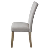 Grey and Oak Tufted Back Side Chairs B062P182762