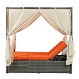 ZUN Adjustable Sun Bed With Curtain,High Comfort,With 3 Colors 66140046