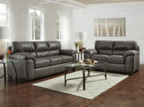 Tirana Contemporary Fabric Pillow-top Arm Loveseat, Sequoia Ash T2574P195190