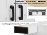 U_STYLE 59.3''Sideboard with Sliding Barn Door and Mesh Panels,Farmhouse Buffet with Open 88179464