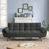 New Design Linen Sofa Furniture Adjustable Backrest Easily Assembled Recliners-DARK GRAY 22240447