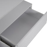 Modern White Rectangular LED Lights Coffee Table with 2 drawers in 47.2" N735P250962K