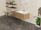 30" Wall Mounted Bathroom Vanity with Sink Floating Bathroom Cabinet Sink Combo, Soft-Close System, 95930407