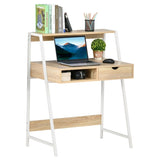 ZUN Computer Desk with Drawer ,Natural 19479753