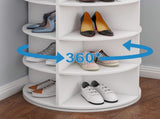 Rotating Shoe Rack Tower, 8-Tier Spinning Storage Rack, Free Standing 360&deg Revolving Shoe 39772527