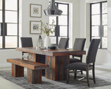 Warm Grey and Smokey Black Upholestered Side Chair B062P153665
