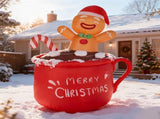 4.8 ft Animated Christmas Inflatable Snowman with Rotating Motor and 3 LED Lights, Multicolor 86424007