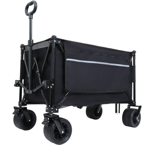 Foldable Garden Cart with Heavy-Duty Wheels & 480lbs Load Capacity, Portable Utility Wagon for W2932P289396