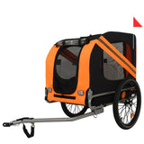 Large Folding Bike Trailer Dogs 120LB Capacity All-Terrain Pet Carrier, Durable Steel Frame W1364P268355
