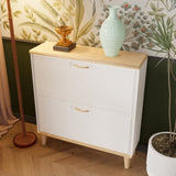 Shoes Storage Cabinet for Entryway,Narrow Shoe Rack Cabinet,Shoe Cabinet with 2 Flip W3166P268388
