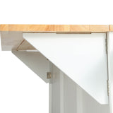 Kitchen Cart with Rubber wood Drop-Leaf Countertop ,Cabinet door internal storage racks,Kitchen WF298028AAW