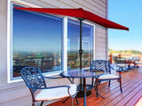 9ft Half Umbrella for Balcony, Porch, or Deck, Red 77644533