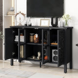 U-Can 47.2'' Retro TV Stand for TVs up to 43 Inches, Entertainment Center Media Console Cabinet with N724P233371B