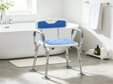 Adjustable Height Padded Shower Chair with Arms And Back Anti-slip Bath Seat for Seniors And 35514672