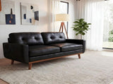 65-inch Modern Minimalist Two-Seater Sofa, featuring breathable Foil fabric and solid wood legs W5568P478823