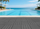 Plastic interlocking decking tiles, 44 packs of terrace decking tiles, 12 inches x 12 inches W5288P452912