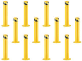 Safety Bollard Post, 42 Inch Height Steel Bollards, 3 Inch Diameter Parking Bollard, Yellow Powder 15510086