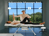 Massage Salon Tattoo Chair with Two Trays Esthetician Bed with Hydraulic Stool,Multi-Purpose W1422P541165