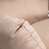 Brown Wicker Hanging Double-Seat Swing Chair with Stand w/Beige Cushion 9716KD3-BB