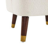 Upholstered Barrel Accent Chair With Wooden Legs N768P175907W