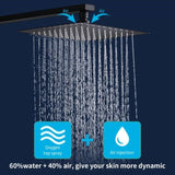 ZUN Shower System Shower Faucet Combo Set Wall Mounted with 10" Rainfall Shower Head and handheld shower 64887851