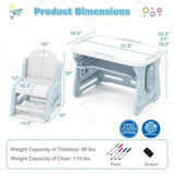 Kids Activity Table with Abundant Storage - Concave Shelf Side Pen Slots 64158096