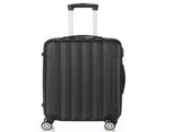 ABS Trolley Case 20in 24in 28in 3PCS Suitcase Set Striped Textured Suitcase Black 59497165