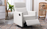 ZUN Modern Upholstered Rocker Nursery Chair Plush Seating Glider Swivel Recliner Chair, Beige PP297876AAA