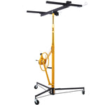 ZUN Drywall Lift Panel 11' Lift Drywall Panel Hoist Jack Lifter, BLACK+YELLOW W465121420