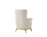 Zoe Modern style Chair made with wood and Gold accents in Cream G150109329