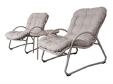 Outdoor Iron Framed Wicker 3-Piece Patio Set ,Accent Chair with small tabl, Comfy Reading Chair Set, W3990P462696