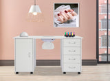 MDF Single Door 4 Drawers With Fan White Nail Table 65632572