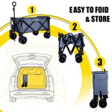 Foldable Wagon with Extended Tailgate, Waterproof Dustproof UV Resistant Wagon Rain Covers, Heavy W321P269239