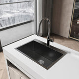 27"x19" Undermount Kitchen Sink Stainless Steel Under Counter Deep Single Bowl Undermount Sink Basin T3177P286026