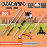 5 in 1 Multi-Functional Trimming Tool, 56CC 2-Cycle Garden Tool System with Gas Pole Saw, Hedge W46561890