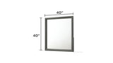 Denver Modern Style Mirror Made with Wood in Gray B009P272308