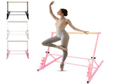 3.5FT Pink Solid Wood Ballet Barre With Adjustable Range Of 31.5-39.5 Inches For Dance Practice 23922331
