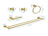 5 Piece Bathroom Towel Rack Set Wall Mount 39402234