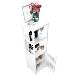 Large capacity multifunctional bamboo storage cabinet furniture for bathroom and living room white W2207P242507