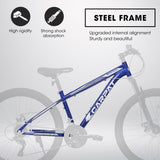 ZUN A2610 26 inch Mountain Bike 21 Speeds, Suspension Fork, Steel Frame Disc-Brake for Men Women Mens W709P172701