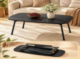 Folding Coffee Table No Assembly Required, 31.5" x 15.7" x 17.7", Melamine 39207104