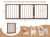 63" x 30" Brown Wooden Pet Fence 53879509
