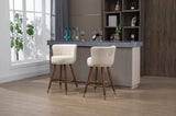 ZUN COOLMORE Counter Height Bar Stools Set 2 for Kitchen Counter Solid Wood Legs with a fixed height W153968291